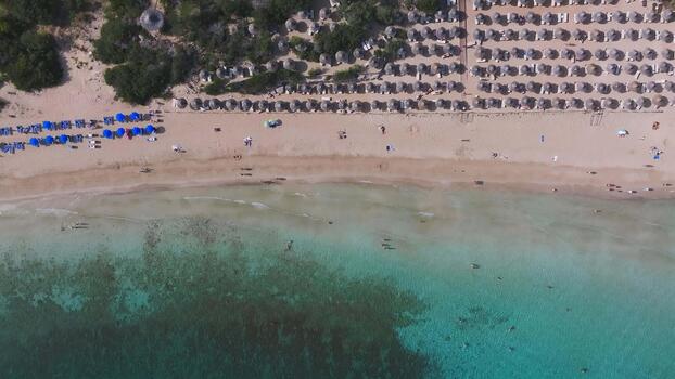 Ayia Napa beach crystal water aerial