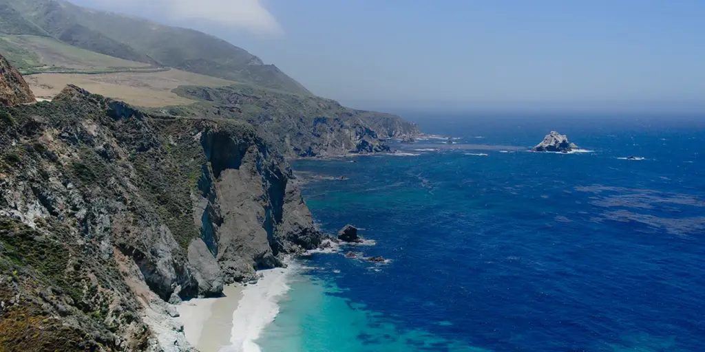 Cyprus coast road panoramic sea view