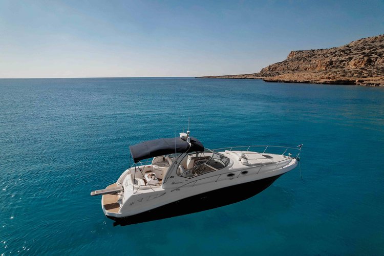 Cyprus motorboat hire harbor blue sea