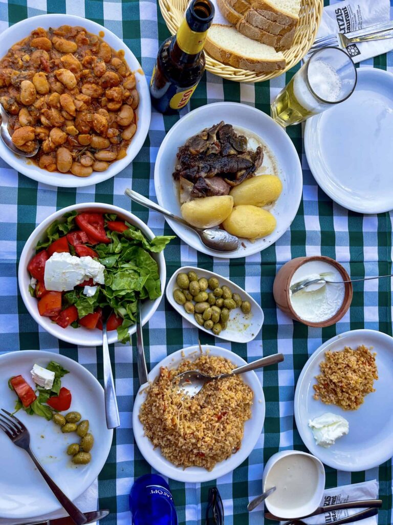 Cyprus traditional meze taverna plates food