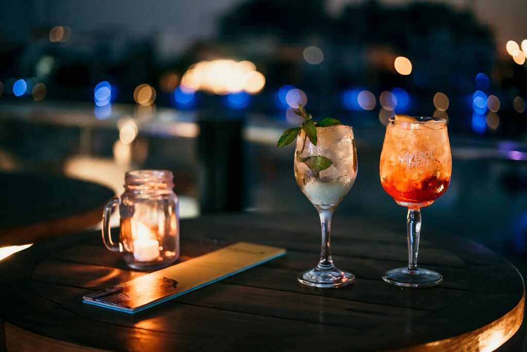 Limassol rooftop bar cocktails night