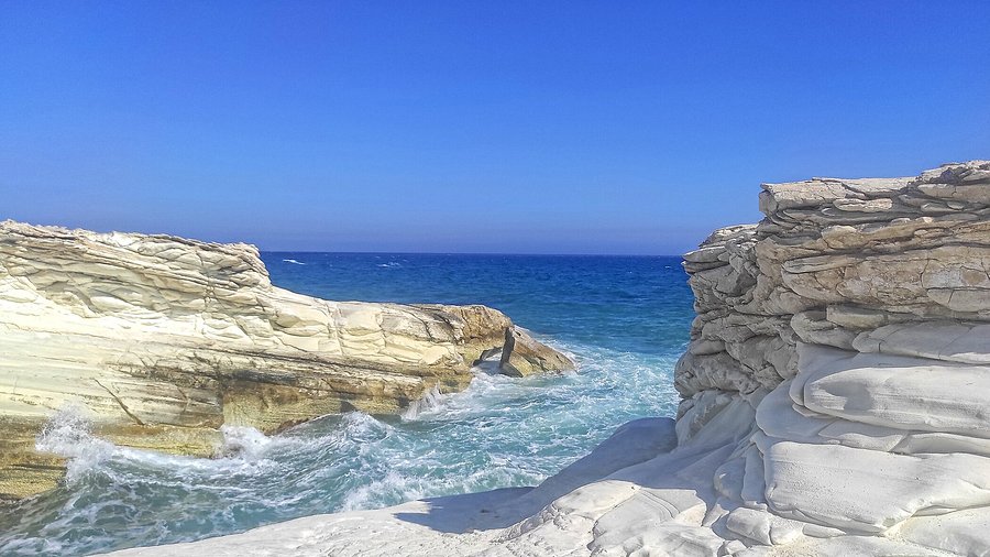 governors beach cyprus white cliffs