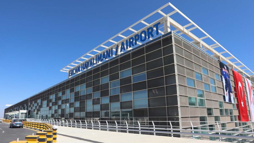 Larnaca International Airport terminal exterior Cyprus
