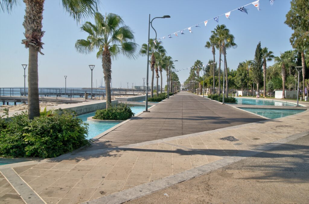 Limassol seafront promenade Molos Cyprus