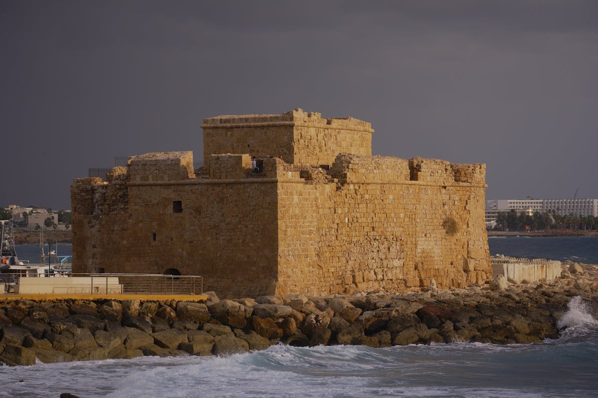 Medieval castle in Cyprus by the sea